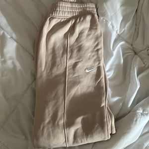 Nike sweatpants size small beige
